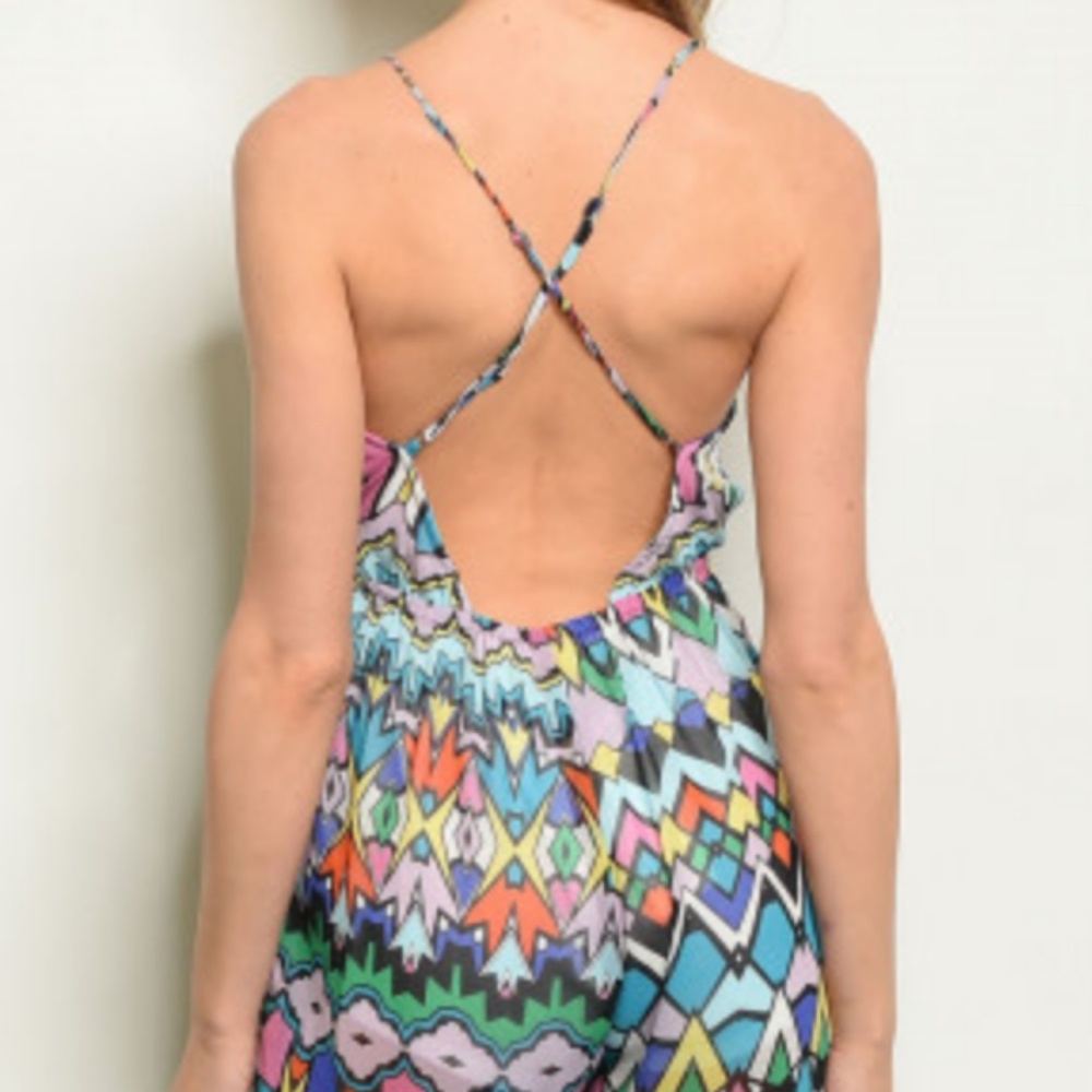 McCartney Maxi Romper Sleeveless Sheer Wide Leg - Picture 5 of 7